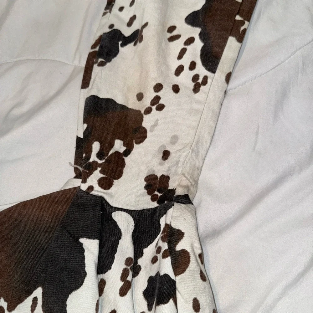 Bundle Kids' Brown and White Animal Print Jeans‎